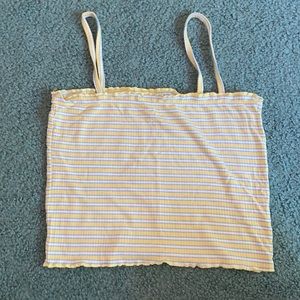 Blue Yellow & White Striped Tank wSpaghetti Straps